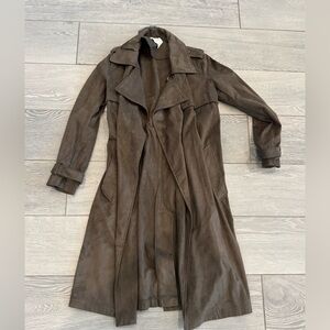 ZARA Suede trench coat xs